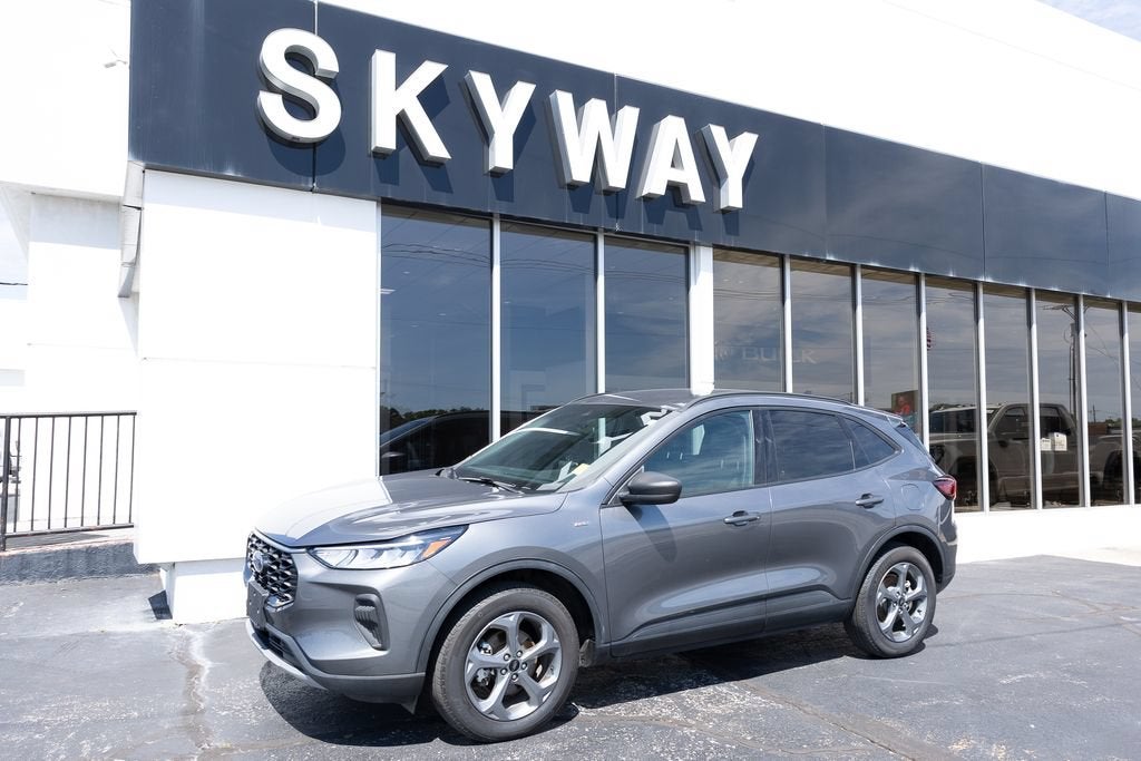 2025 Ford Escape ST-Line in Gray — front three-quarter view