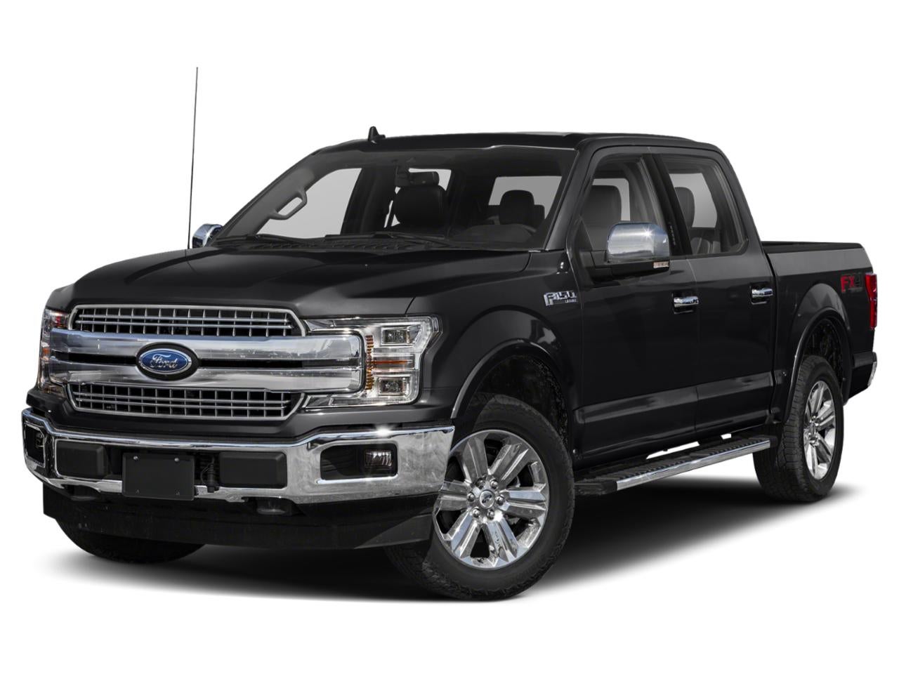 2019 Ford F-150 LARIAT in Black — front three-quarter view