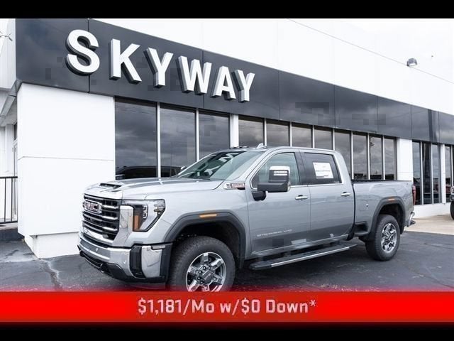 2026 GMC Sierra 2500 HD SLT in Sterling Metallic — front three-quarter view