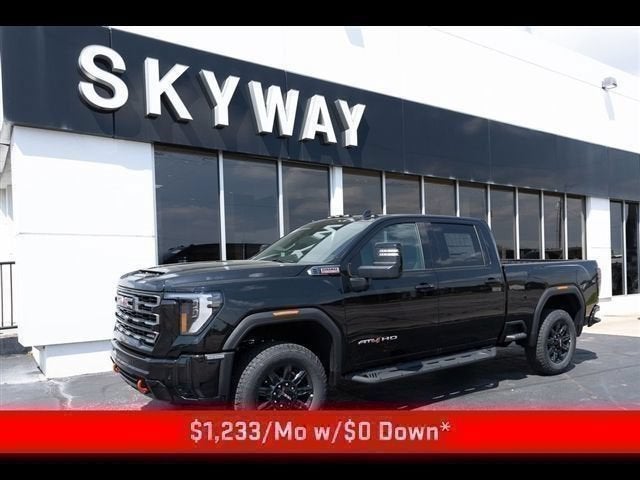 2026 GMC Sierra 2500 HD AT4 in Onyx Black — front three-quarter view