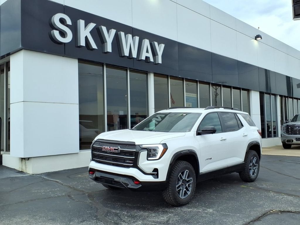 2027 GMC Terrain AWD AT4 in Summit White — front three-quarter view