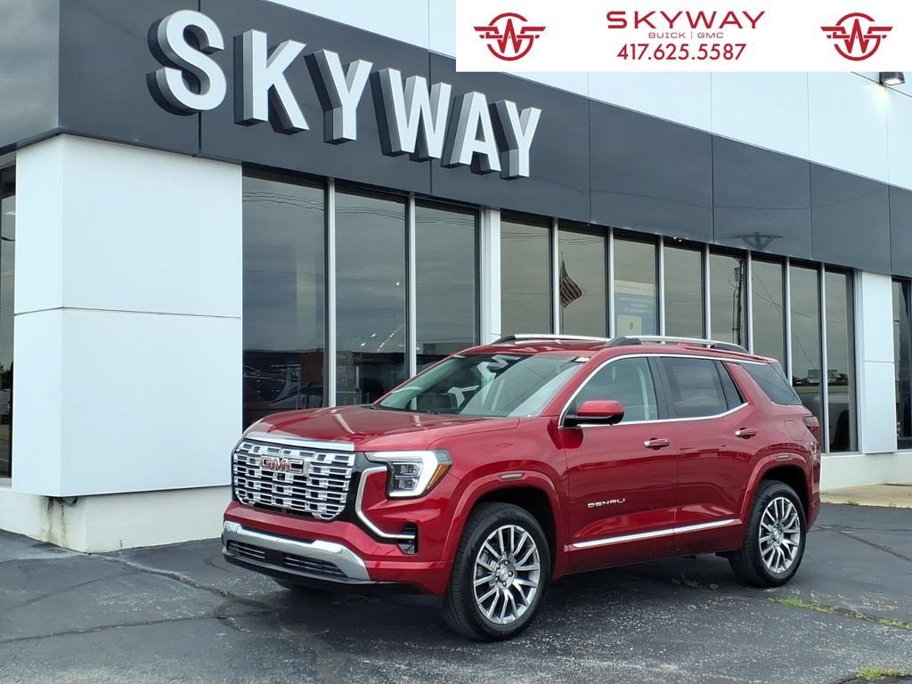 2027 GMC Terrain AWD Denali in Volcanic Red Tintcoat — front three-quarter view