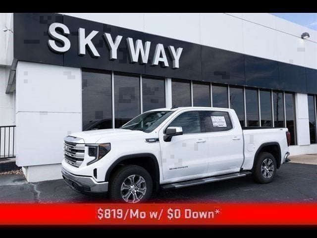 2026 GMC Sierra 1500 SLE in Summit White — front three-quarter view