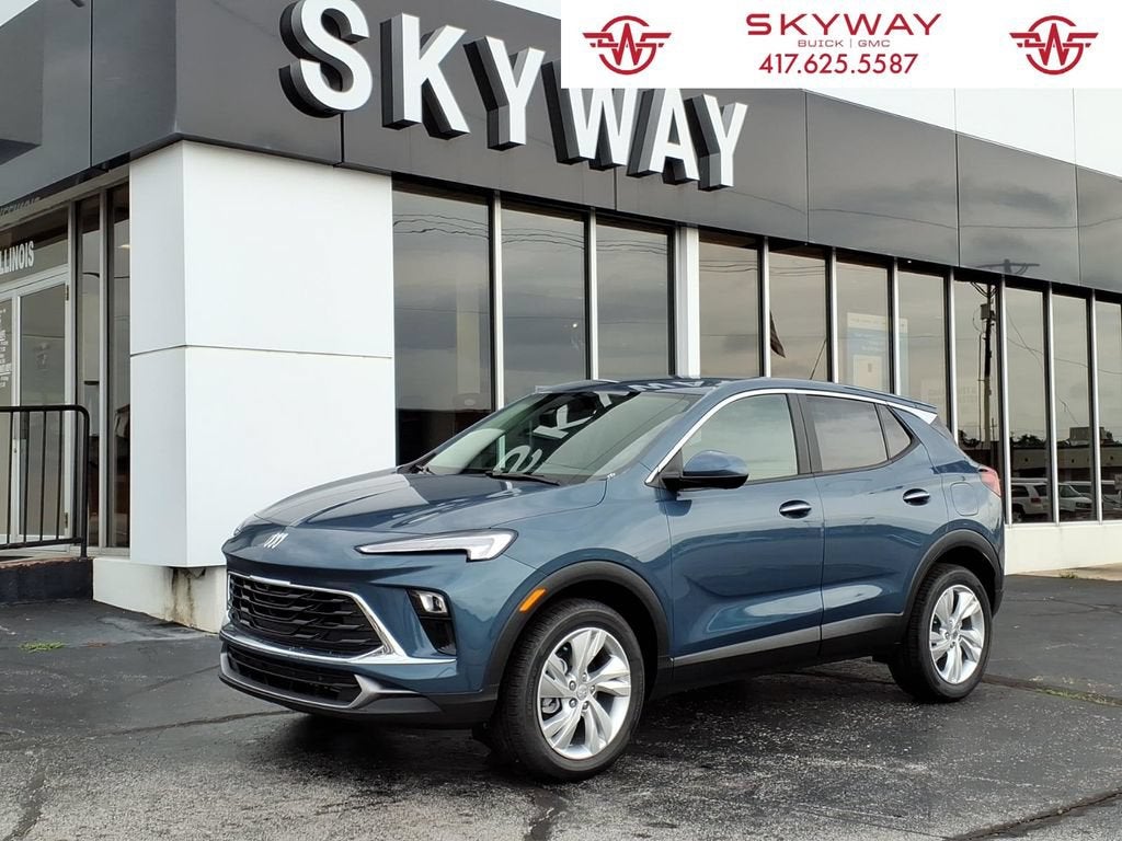 2026 Buick Encore GX Preferred in Ocean Blue Metallic — front three-quarter view