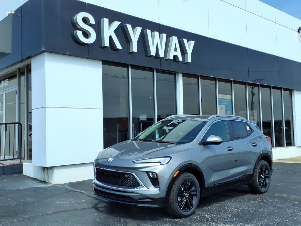 2026 Buick Encore GX Sport Touring in Moonstone Gray Metallic — front three-quarter view