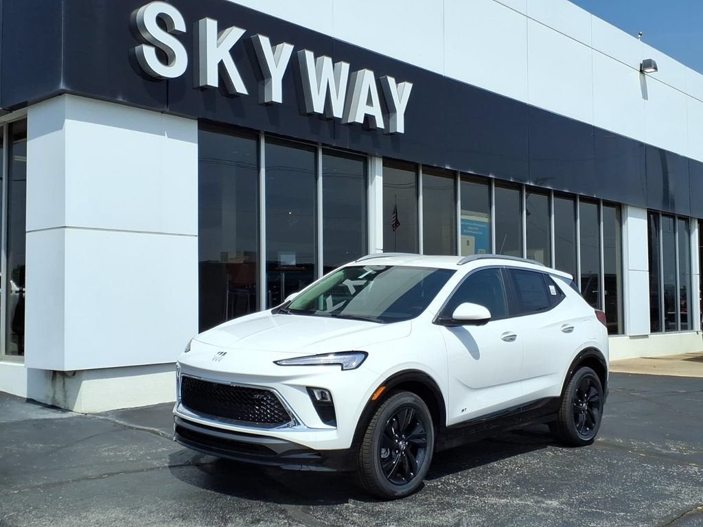 2026 Buick Encore GX Sport Touring in Summit White — front three-quarter view