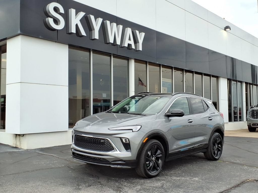 2026 Buick Encore GX Sport Touring in Moonstone Gray Metallic — front three-quarter view