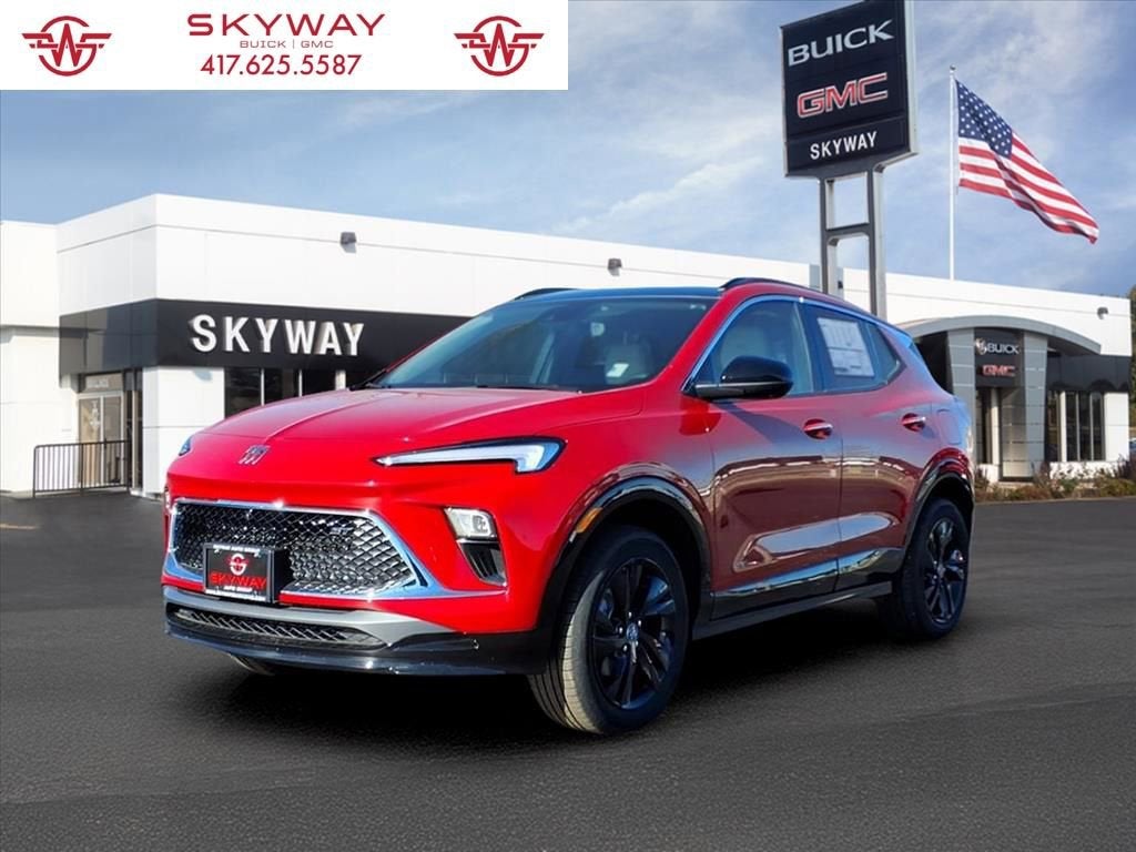 2026 Buick Encore GX Sport Touring in Brilliant Red — front three-quarter view