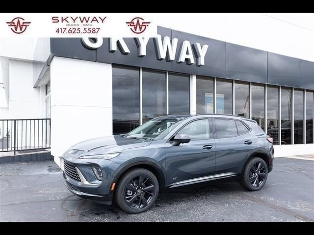 2026 Buick Envision Sport Touring in Quartz Blue Metallic — front three-quarter view