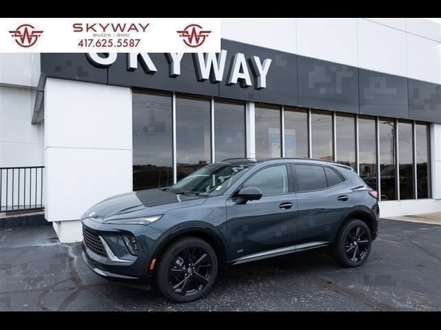 2026 Buick Envision Sport Touring in Quartz Blue Metallic — front three-quarter view