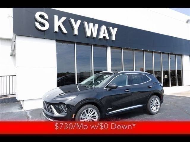 2026 Buick Envision Avenir in Ebony Twilight Metallic — front three-quarter view